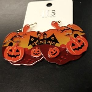 Haunted Pumpkin Patch Earrings 3D 🎃
